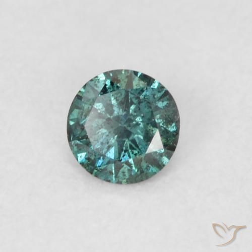 0.08ct 자연스러운 녹색 다이아몬드, 둥근, VVS-VS