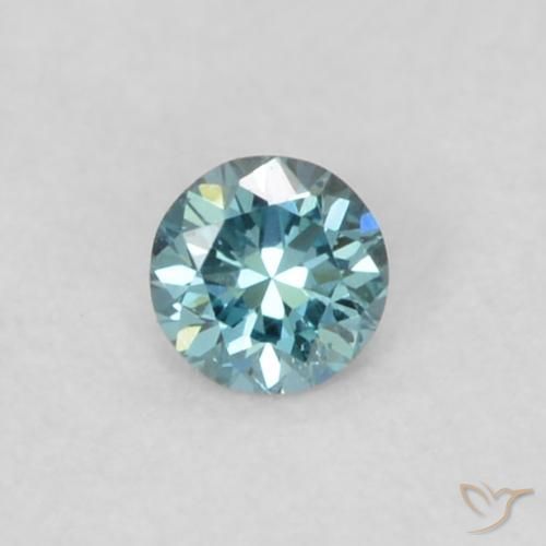 0.04ct 자연스러운 파란색 다이아몬드, 둥근, VVS-VS