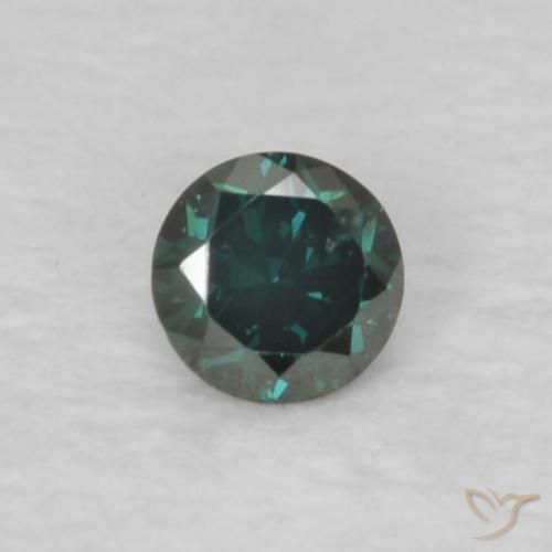 0.05ct 자연스러운 녹색 다이아몬드, 둥근, VVS