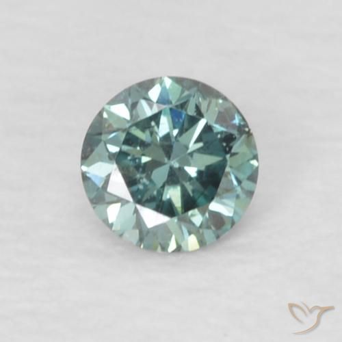 0.06ct 자연스러운 녹색 다이아몬드, 둥근, VVS-VS