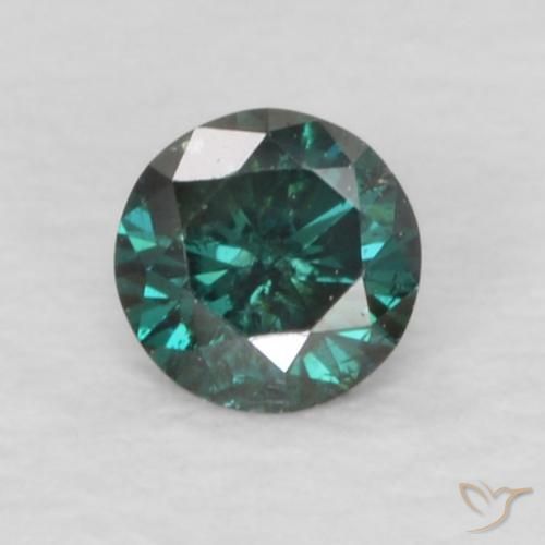0.08ct 자연스러운 녹색 다이아몬드, 둥근, VVS-VS