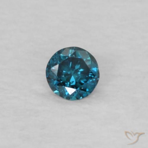 0.03ct 자연스러운 파란색 다이아몬드, 둥근, VVS-VS