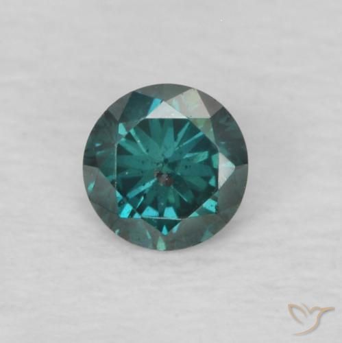 0.11ct 자연스러운 녹색 다이아몬드, 둥근, VS