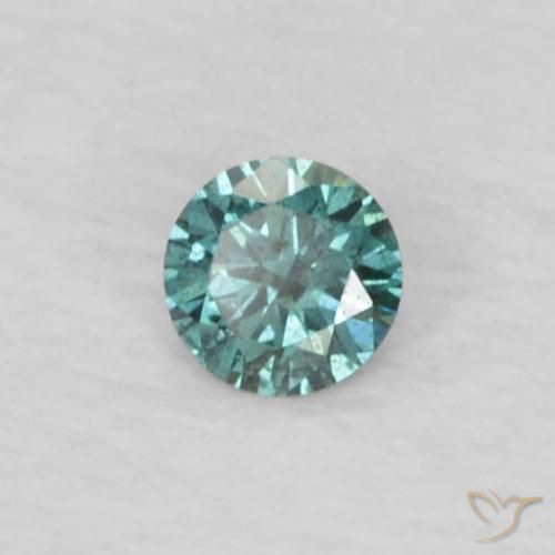0.03ct 자연스러운 녹색 다이아몬드, 둥근, VS