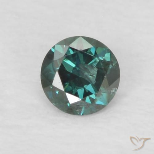 0.06ct 자연스러운 녹색 다이아몬드, 둥근, VS
