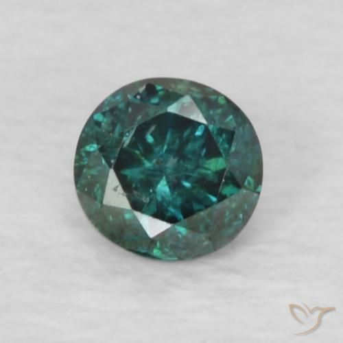 0.08ct 자연스러운 녹색 다이아몬드, 둥근, VS