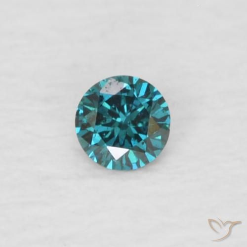 0.03캐럿 천연 블루 다이아몬드, 라운드 컷, 1.86 mm, VVS-VS