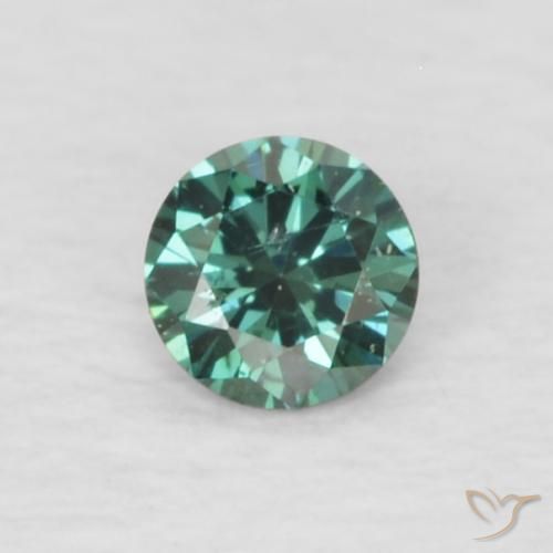 0.05ct 자연스러운 녹색 다이아몬드, 둥근, VVS-VS