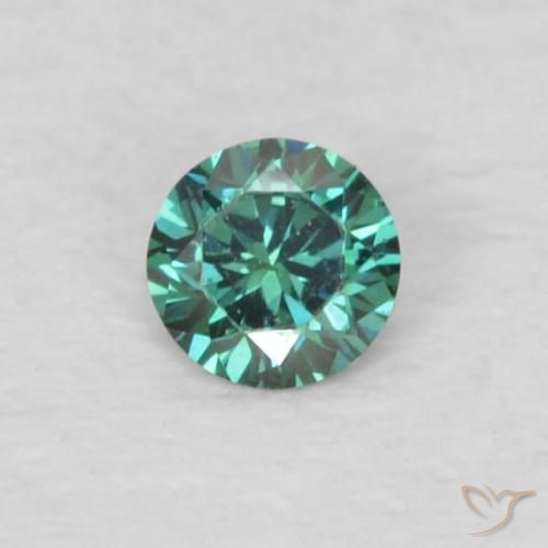 0.04ct 자연스러운 녹색 다이아몬드, 둥근, VVS