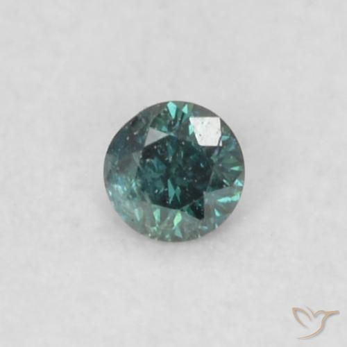 0.02ct 자연스러운 녹색 다이아몬드, 둥근, SI