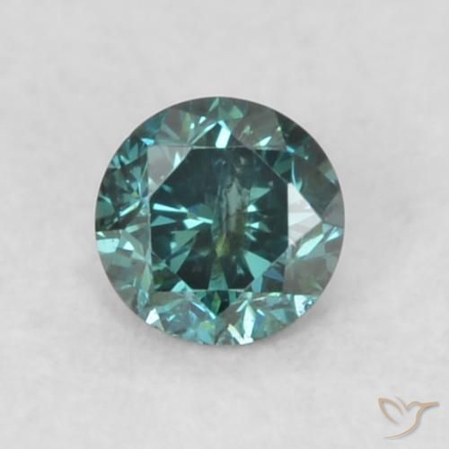 0.06ct 자연스러운 녹색 다이아몬드, 둥근, SI