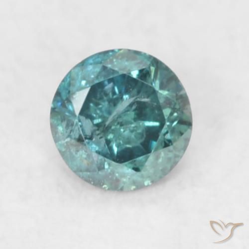 0.06ct 자연스러운 파란색 다이아몬드, 둥근, SI