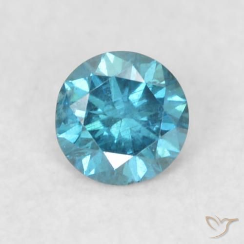 0.08ct 자연스러운 파란색 다이아몬드, 둥근, VS