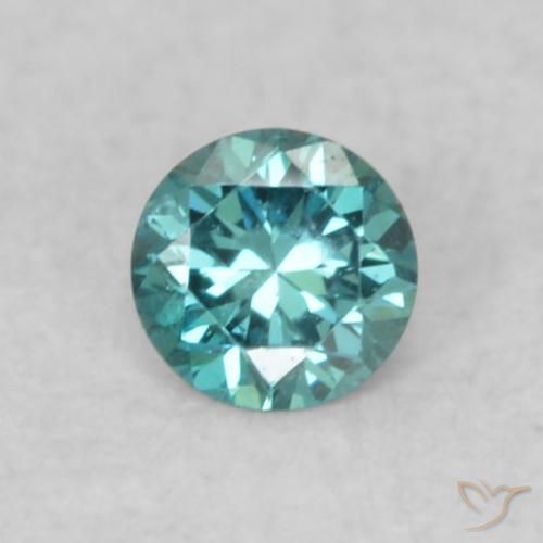 0.07ct 자연스러운 파란색 다이아몬드, 둥근, VS-SI