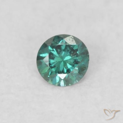 0.03ct 자연스러운 녹색 다이아몬드, 둥근, VVS-VS