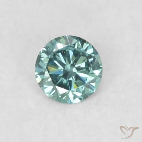 0.05ct 자연스러운 파란색 다이아몬드, 둥근, VVS-VS