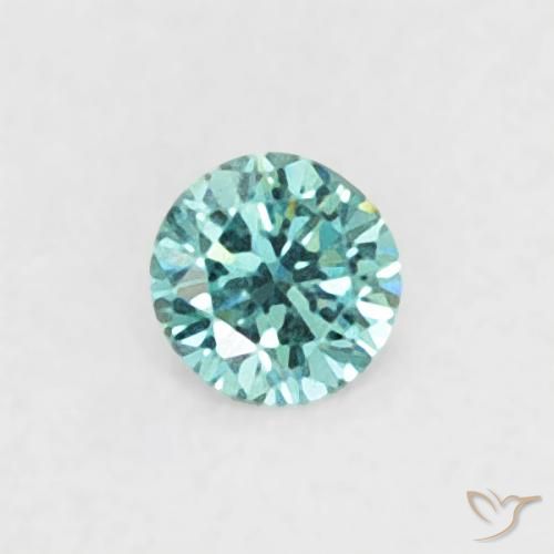 0.04ct 자연스러운 파란색 다이아몬드, 둥근, VVS-VS