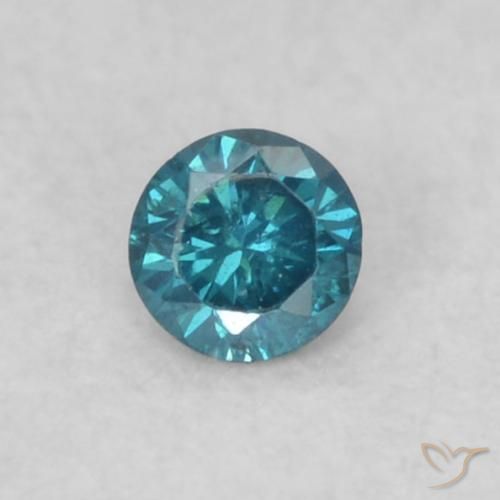 0.05ct 자연스러운 파란색 다이아몬드, 둥근, VS-SI