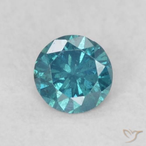 0.06ct 자연스러운 파란색 다이아몬드, 둥근, VS-SI