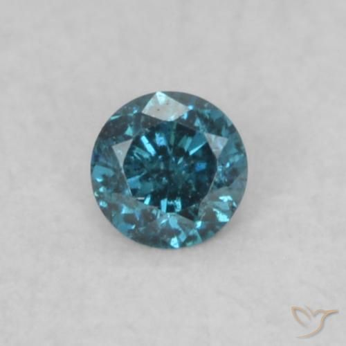 0.04ct 자연스러운 파란색 다이아몬드, 둥근, VS-SI