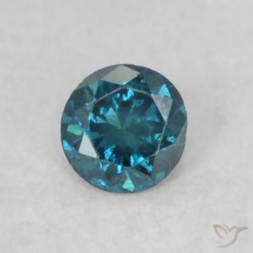 0.06ct 자연스러운 파란색 다이아몬드, 둥근, VS-SI