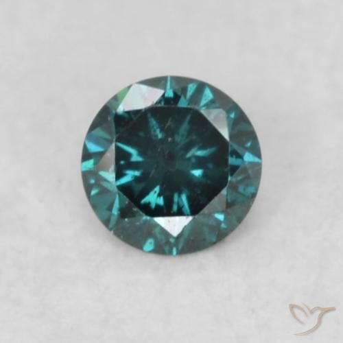 0.06ct 자연스러운 파란색 다이아몬드, 둥근, VS-SI