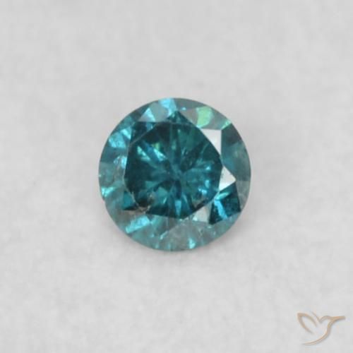 0.03ct 자연스러운 파란색 다이아몬드, 둥근, SI