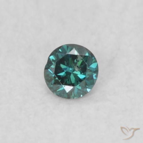 0.02ct 자연스러운 녹색 다이아몬드, 둥근, VS-SI