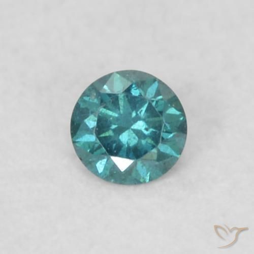 0.03ct 자연스러운 파란색 다이아몬드, 둥근, VS
