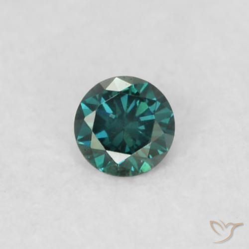 0.02ct 자연스러운 녹색 다이아몬드, 둥근, VS