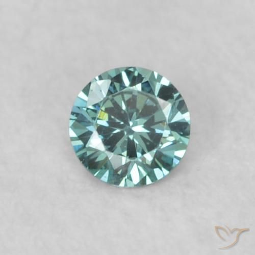 0.03ct 자연스러운 파란색 다이아몬드, 둥근, VS
