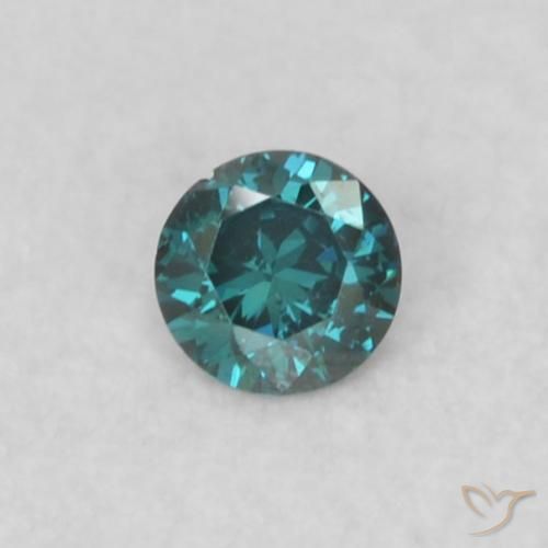0.03ct 자연스러운 파란색 다이아몬드, 둥근, SI
