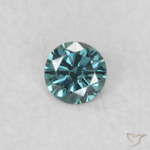 0.03ct 자연스러운 파란색 다이아몬드, 둥근, VS