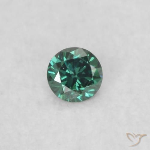 0.02ct 자연스러운 녹색 다이아몬드, 둥근, VS