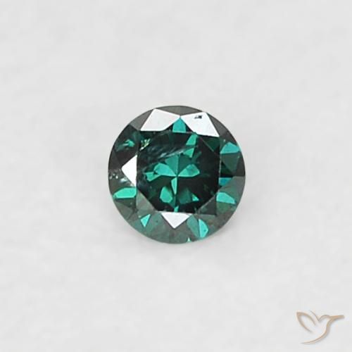 0.02ct 자연스러운 녹색 다이아몬드, 둥근, SI