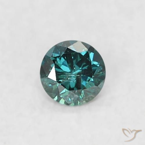 0.03ct 자연스러운 파란색 다이아몬드, 둥근, SI
