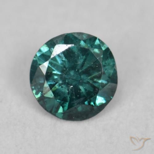 0.08ct 자연스러운 녹색 다이아몬드, 둥근, VVS-VS