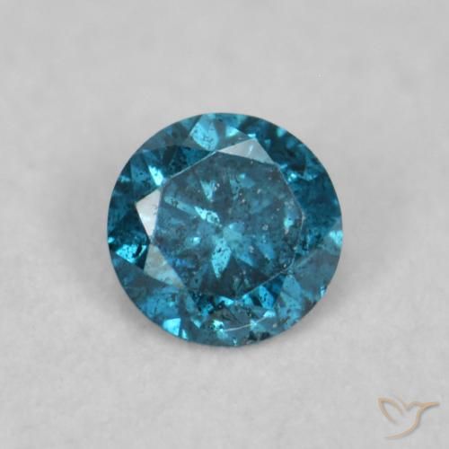 0.07ct 자연스러운 파란색 다이아몬드, 둥근, SI