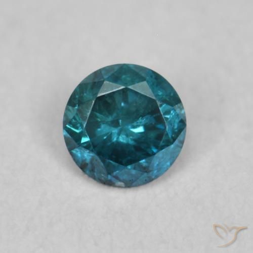 0.06ct 자연스러운 파란색 다이아몬드, 둥근, VVS-VS