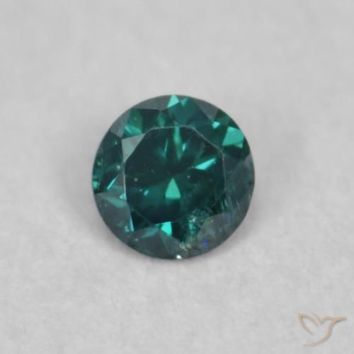 0.04ct 자연스러운 녹색 다이아몬드, 둥근, SI