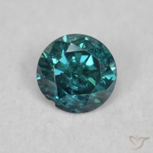 0.06ct 자연스러운 녹색 다이아몬드, 둥근, SI