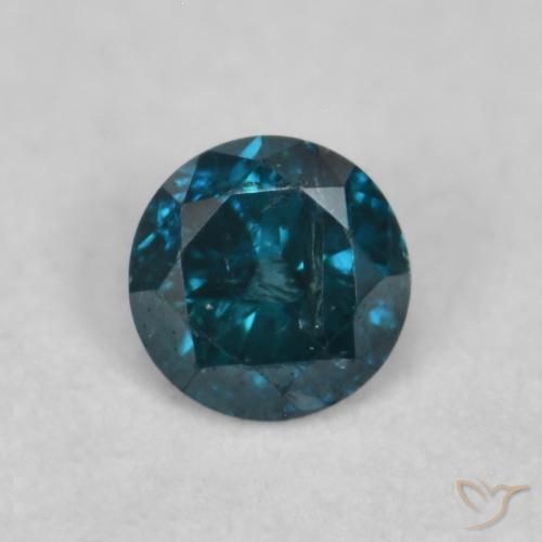 0.07ct 자연스러운 파란색 다이아몬드, 둥근, VVS-VS