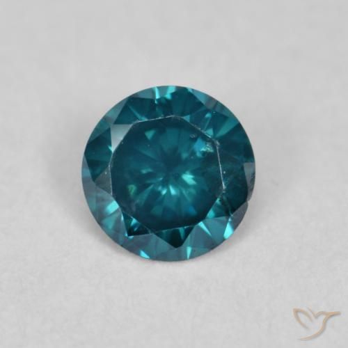 0.12ct 자연스러운 파란색 다이아몬드, 둥근, VVS-VS