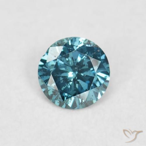 0.06ct 자연스러운 파란색 다이아몬드, 둥근, VVS-VS