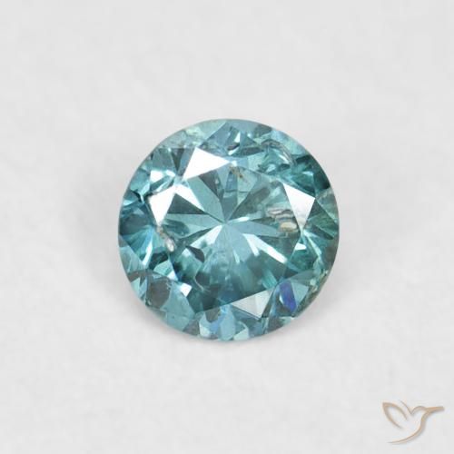 0.06ct 자연스러운 파란색 다이아몬드, 둥근, VVS-VS