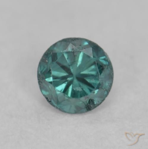 0.10ct 자연스러운 녹색 다이아몬드, 둥근, VVS-VS