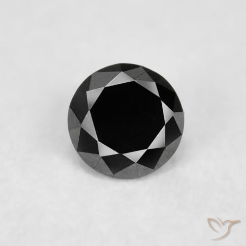 0.03ct 자연스러운 검은색 다이아몬드, 둥근, 불투명체