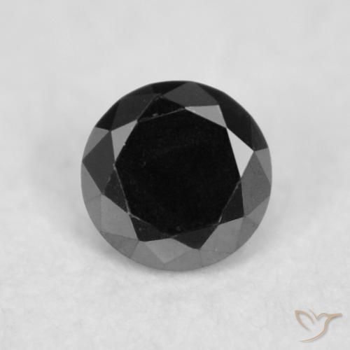 0.03ct 자연스러운 검은색 다이아몬드, 둥근, 불투명체