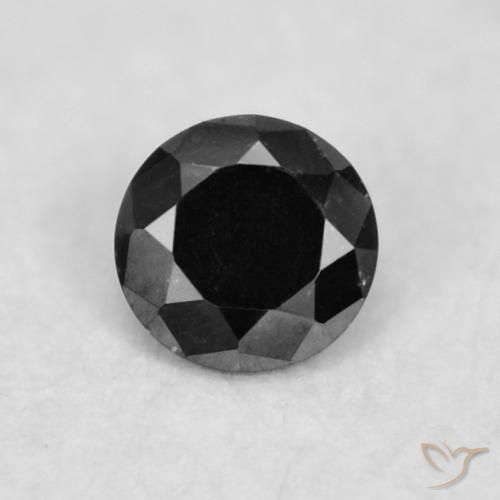 0.02ct 자연스러운 검은색 다이아몬드, 둥근, 불투명체