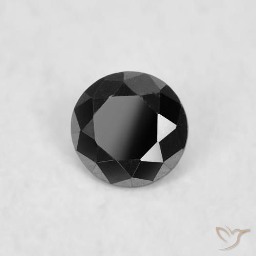 0.03캐럿 천연 검은색 다이아몬드, 둥근, 불투명체